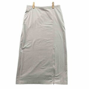 Patagonia Woman Maxi Skirt Womans 12 Beige Front‎ Slit Side Zip Modest Pockets